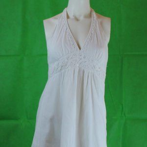 twenty one - White Floral Knitted Halter Mid Dress